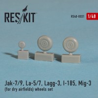 Смоляные колеса для самолетов Як-7/9, Ла-5/7, Lagg-3, И-185, МиГ-3 (для сухих аэродромов)