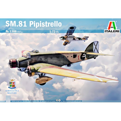 Збірна модель літака Легкий бомбардировщик Savoia-Marchetti SM.81 Pipistrello 1:72