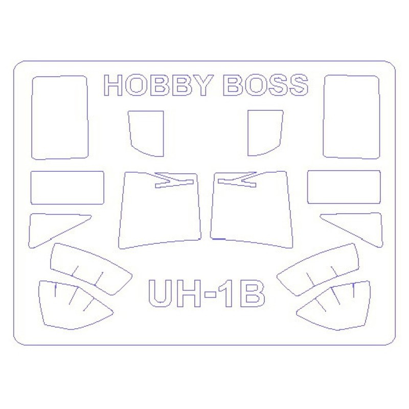 Маска для модели вертолета UH-1B (Hobby Boss)