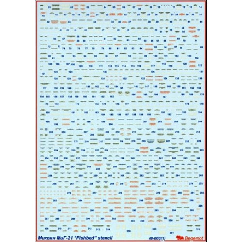 Декалі MiG-21 stencil