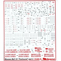 Декаль для самолета Микоян МиГ-31, часть 2