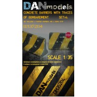 Бетонные заграждения со следами обстрела (набор №4)