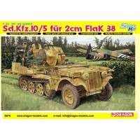 Полугусеничный тягач Sd.Kfz.10/5 с 20-мм зенитной пушкой Flak 38