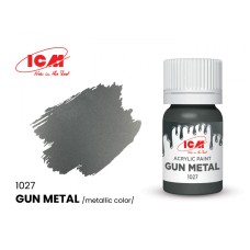 Акриловая краска ICM, оружейный металл металлик