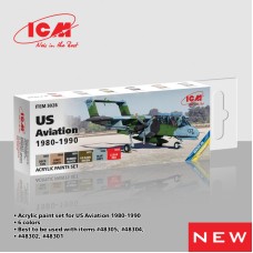 Набор акриловых красок для авиации США 1980 – 1990 гг., 6 шт.