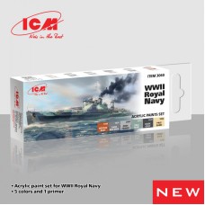 Набор акриловых красок для Королевского военно-морского флота Второй мировой войны, 6 шт.