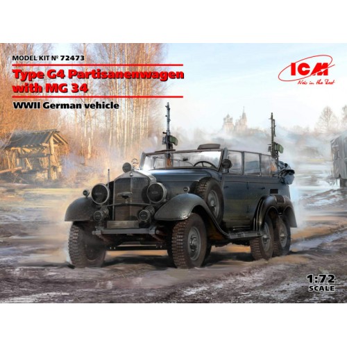 Бронетехника и артиллерия Немецкий штабной автомобиль Type G4 Partisanenwagen с MG 34