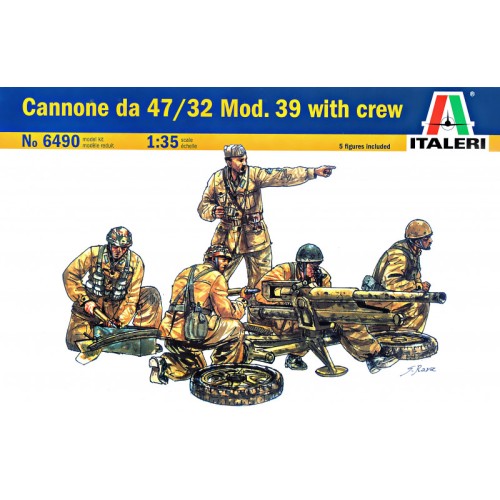 Бронетехніка та артилерія 47-мм протитанкова гармата M32 мод. 1939 р. з розрахунком 1:35
