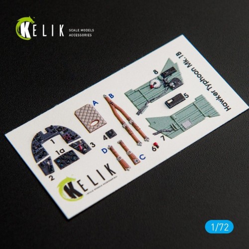 Декали Декаль для модели самолета Hawker Typhoon Mk.IB (интерьер), (Airfix)