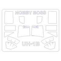 Маска для модели вертолета UH-1B (Hobby Boss)