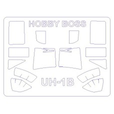Маска для модели вертолета UH-1B (Hobby Boss)