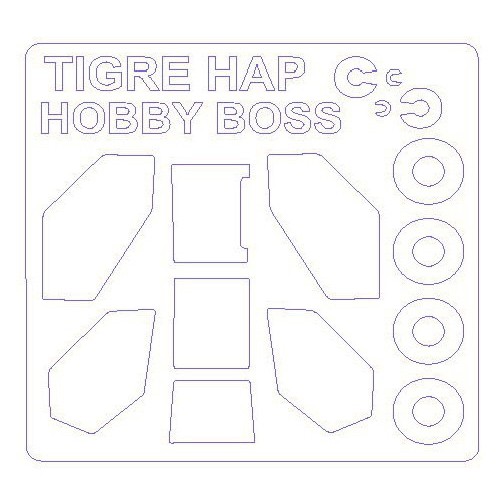 Декалі Маска для модели вертолета Tigre Hap (Hobby Boss)