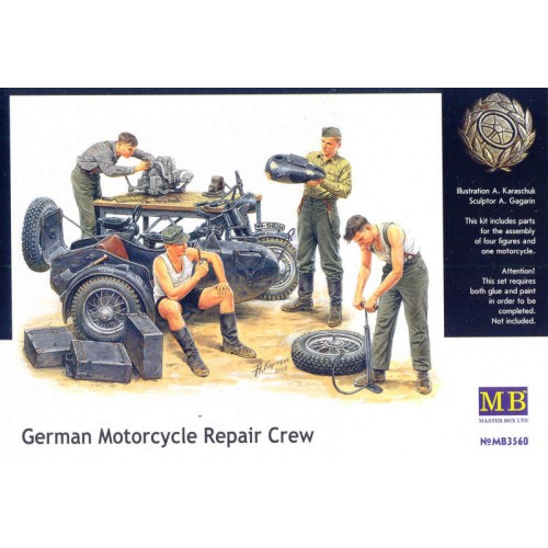 Фигуры и миниатюры MB3560 German Motorcycle Repair Crew