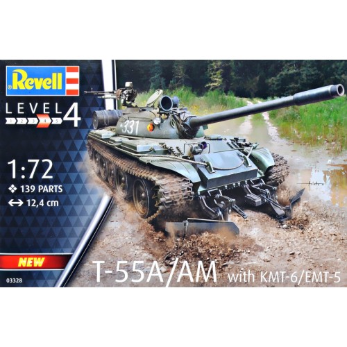 Бронетехніка та артилерія Танк Т-55А/АМ с путевым минным тралом КМТ-6