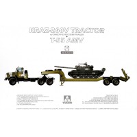 Советский средний танк Т-55АМВ и седельный тягач КрАЗ-260В