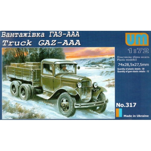 Бронетехника и артиллерия UM317 GAZ-AAA WW2 Soviet truck