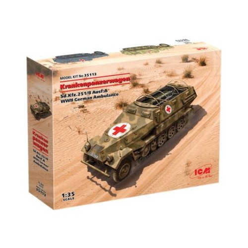 Sd.Kfz.251/8 Ausf.A "Krankenpanzerwagen" Немецкий санитарный автомобиль Второй мировой войны