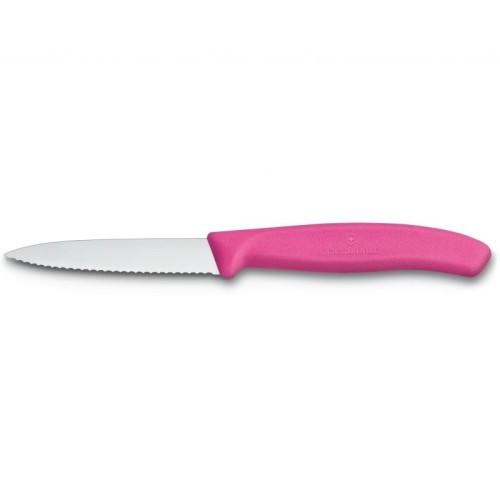 Ніж для чищення овочів Victorinox SWISS CLASSIC 8см хвил рожев 6.7636.L115