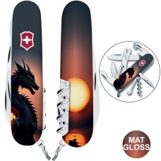 Складаний ніж Victorinox CLIMBER ZODIAC Дракон в променях сонця 1.3703.3.Z3270p