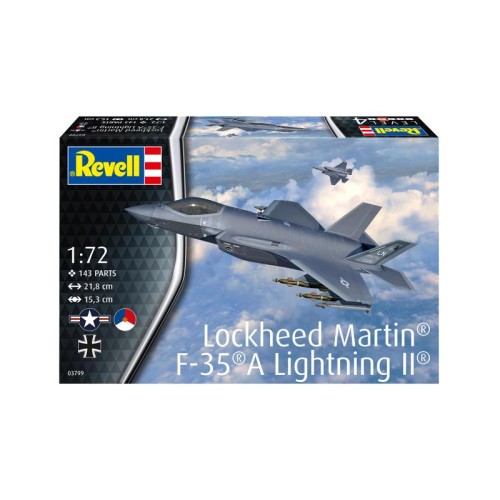 Збірна модель літака Збірна модель-копія Revell Літак Lockheed Martin F-35A Lightning II, рів 4, м: 1:72 1:72