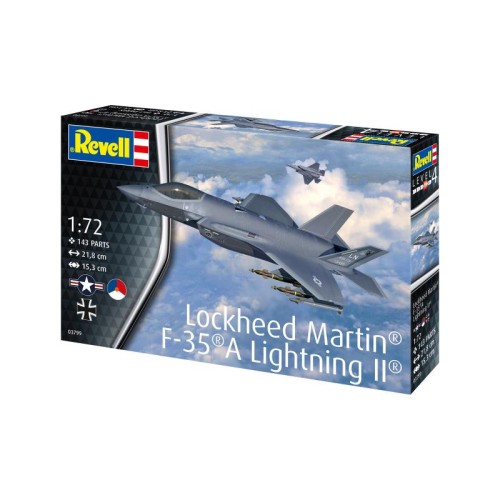 Збірна модель літака Збірна модель-копія Revell Літак Lockheed Martin F-35A Lightning II, рів 4, м: 1:72 1:72