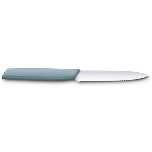 Ніж для чищення овочів Victorinox SWISS MODERN 10см хвил блакитн 6.9006.10W21