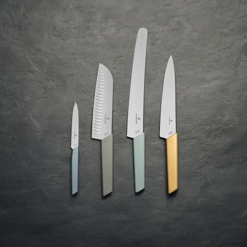 Ніж для чищення овочів Victorinox SWISS MODERN 10см хвил блакитн 6.9006.10W21