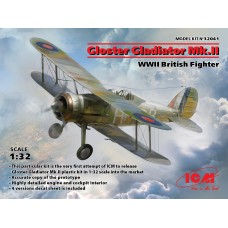  1:32 Британський винищувач-біплан Глостер Гладіатор Mk.II ICM 32041