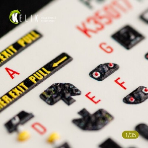 HH-60G Pave Hawk 3D декаль інтер'єр для комплекту Kitty Hawk 1:35 KELIK K35017