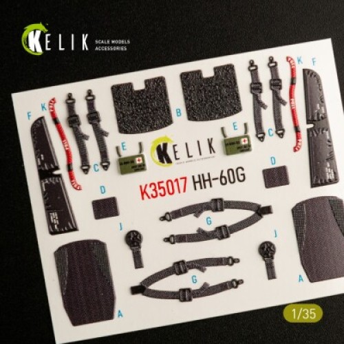 HH-60G Pave Hawk 3D декаль інтер'єр для комплекту Kitty Hawk 1:35 KELIK K35017