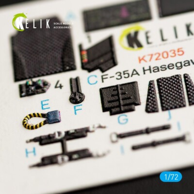 F-35A 3D декаль інтер'єр для комплекту Hasegawa 1:72 KELIK K72035