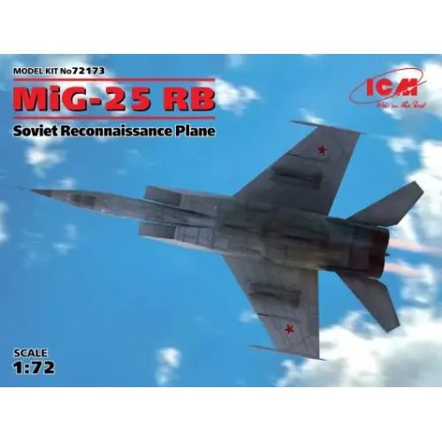 Сборная модель самолета Сборная модель 1:72 Советский самолет-разведчик Миг-25 РБ ICM 72173 1:75