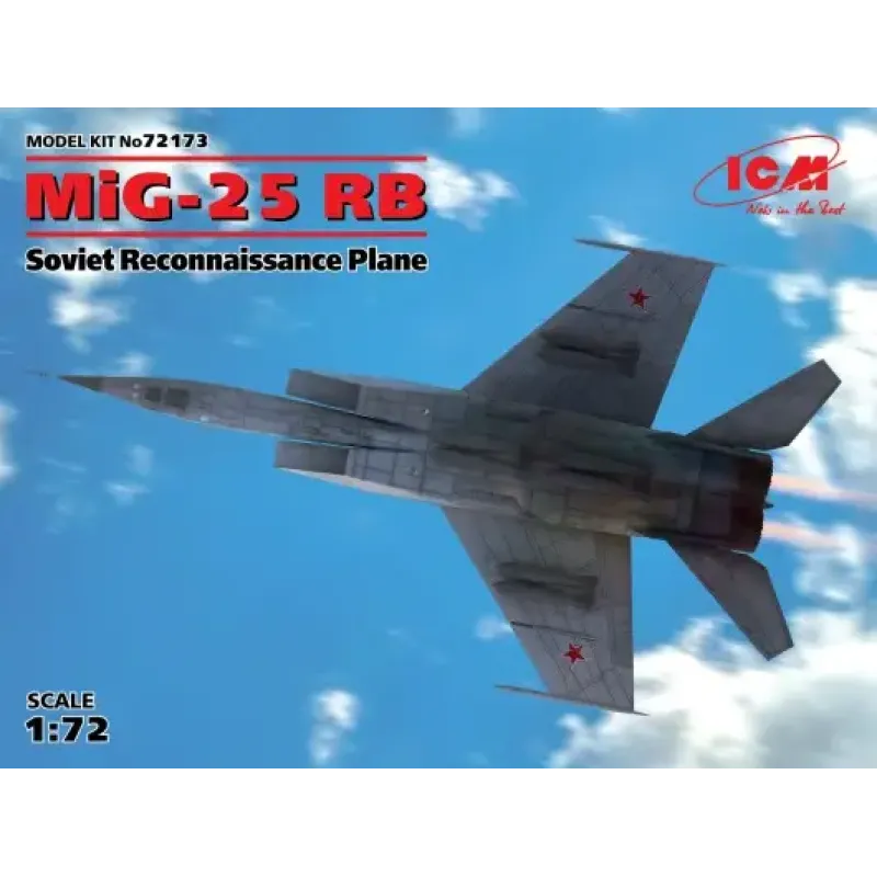 Збірна модель літака Збірна модель 1:72 Радянський літак-розвідник Міг-25 РБ ICM 72173 1:75