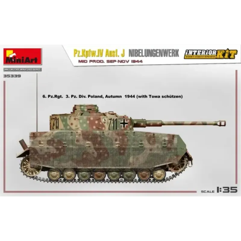 Немецкий танк Pz.Kpfw.IV Ausf. J Nibelungenwerk. Середина производства (сентябрь - ноябрь 1944 г.)