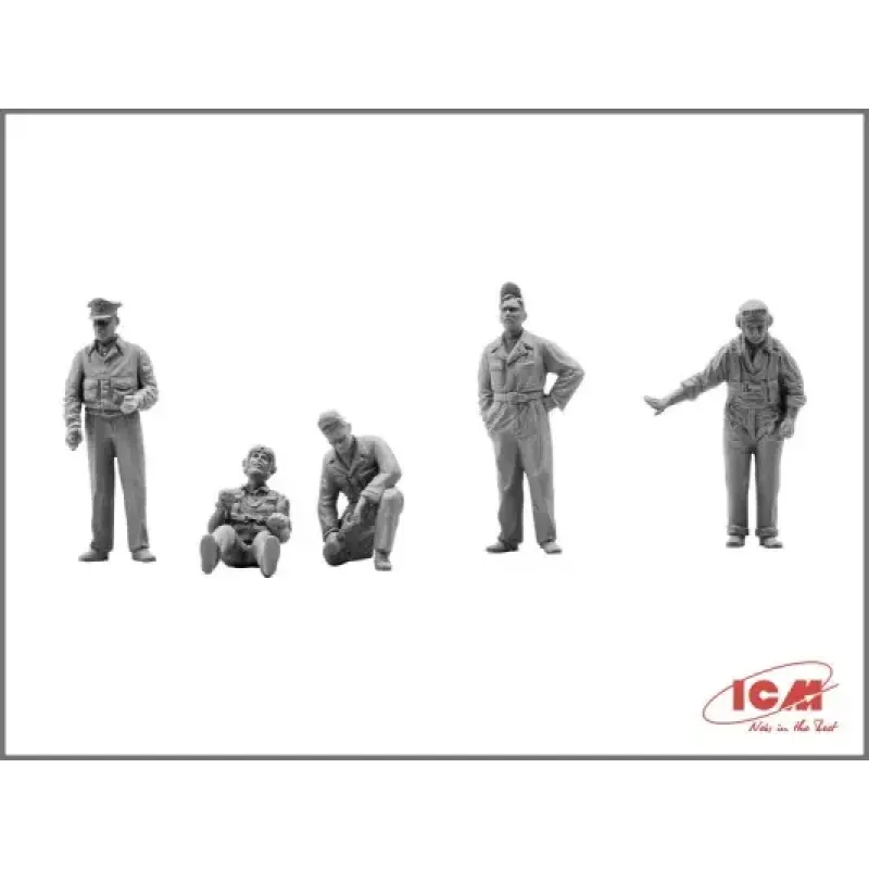 Збірна модель 1:48 Фігури Пілоти та наземний персонал ВПС США (1941-1945) ICM 48083