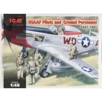 Збірна модель 1:48 Фігури Пілоти та наземний персонал ВПС США (1941-1945) ICM 48083