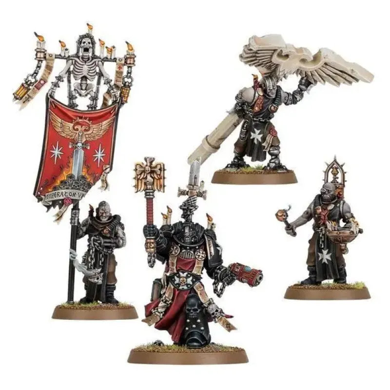 Набір мініатюр WARHAMMER 40000: BLACK TEMPLARS - GRIMALDUS & RETINUE