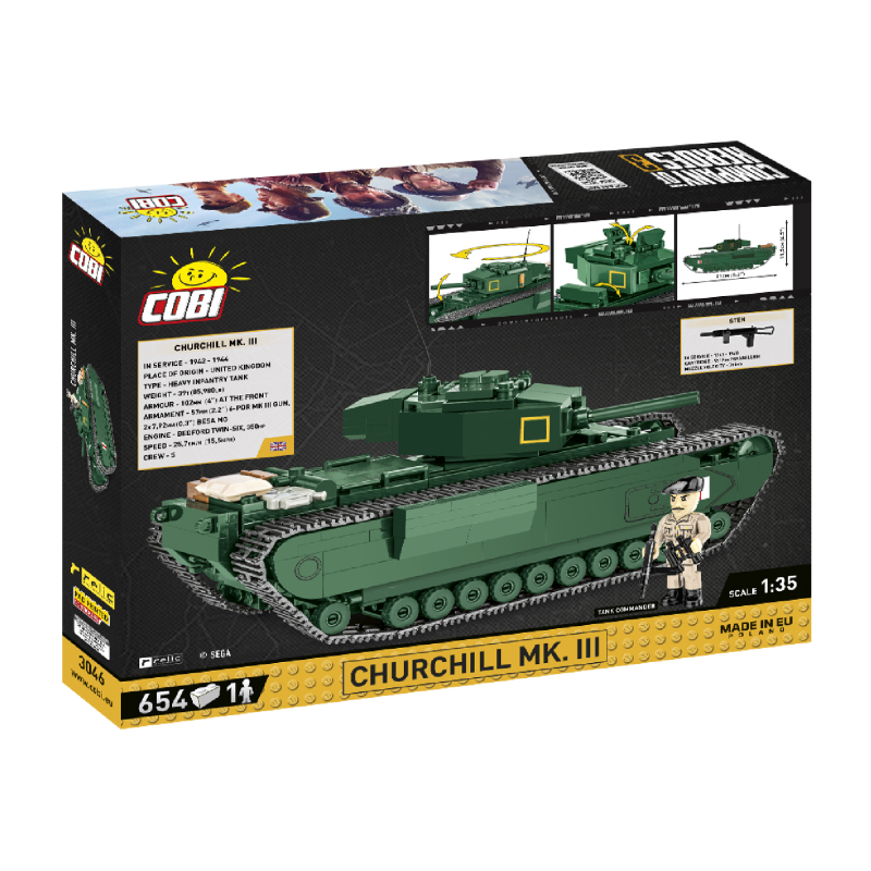 Конструктор COBI Company of Heroes 3 Танк Mk III Черчилль, 654 деталей
