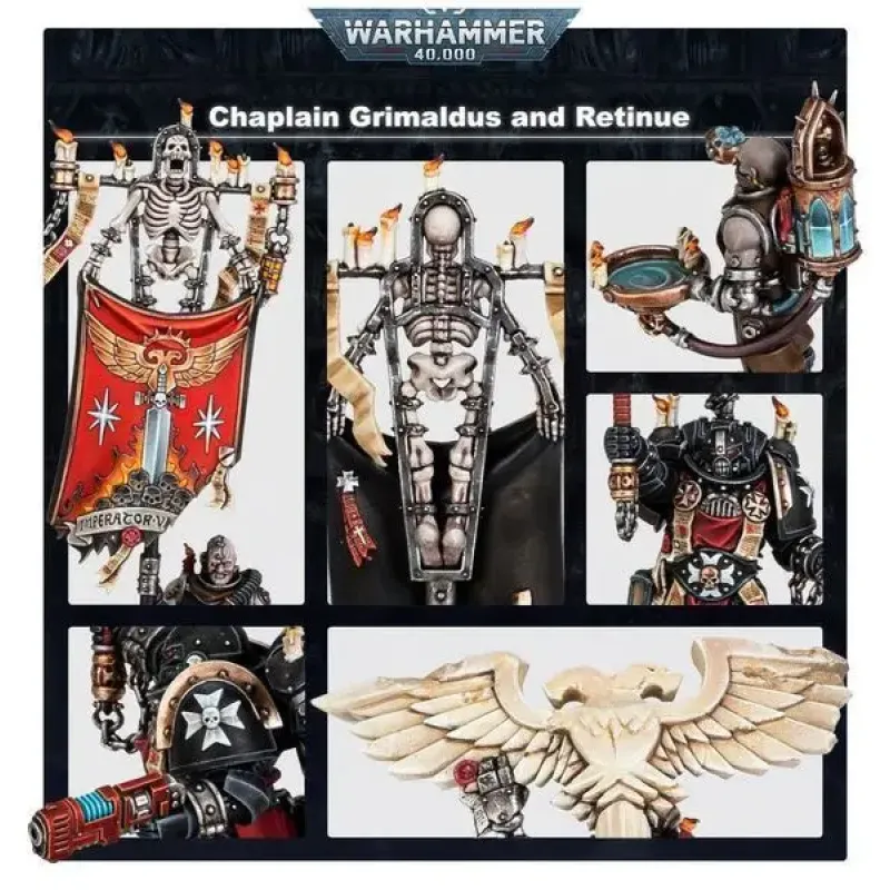 Набір мініатюр WARHAMMER 40000: BLACK TEMPLARS - GRIMALDUS & RETINUE