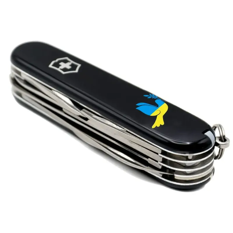Складаний ніж Victorinox HUNTSMAN UKRAINE Голуб миру синьо-жовт. 1.3713.3_T1036u