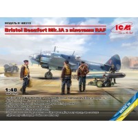 Збірна модель 1:48 Британський літак Bristol Beaufort Mk.IA з пілотами RAF ICM 48313