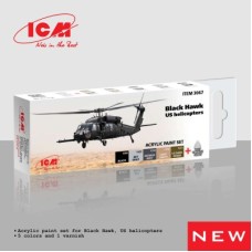 Набор акриловых красок для американских вертолетов Black Hawk ICM 3067