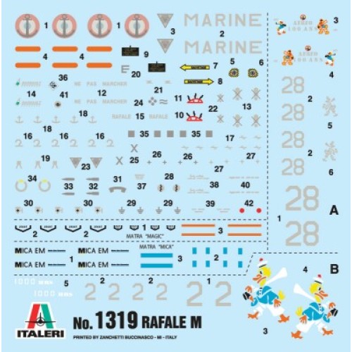 Збірна модель літака Збірна модель 1:72 Літак Rafale M Italeri 1319 1:72