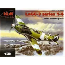 Сборная модель 1:48 советский истребитель ЛаГГ-3 1-4 серии ICM 48091