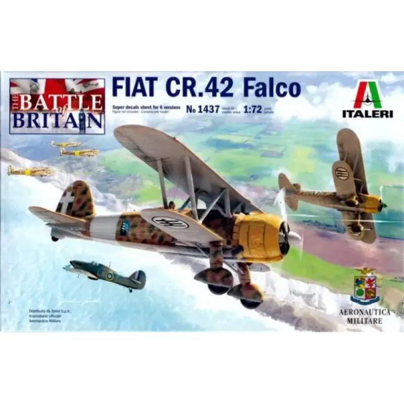 Сборная модель самолета Cборная модель 1:72 Самолет FIAT CR.42 Falco Италери 1437 1:72