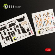 IA-58 Pucara 3D декаль інтер'єр для комплекту Kinetic 1:48 КЕЛИК K48055