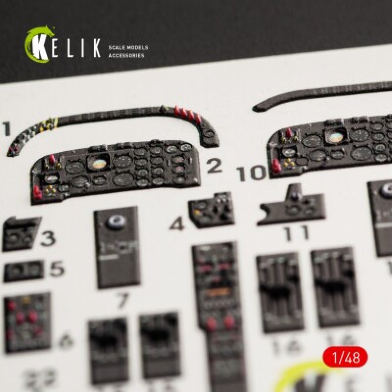 IA-58 Pucara 3D декаль інтер'єр для комплекту Kinetic 1:48 КЕЛИК K48055