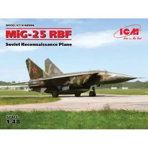 Збірна модель літака Збірна модель 1:48 Радянського літака-розвідника МіГ-25 ICM48904 1:48