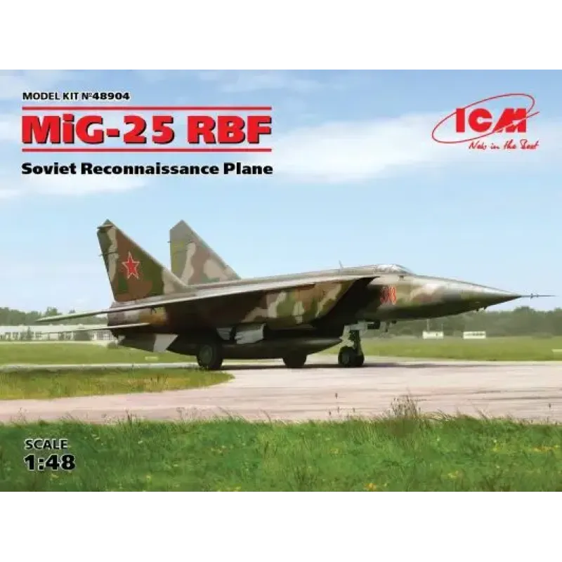 Сборная модель самолета Сборная модель 1:48 Советского самолета-разведчика МиГ-25 ICM48904 1:48