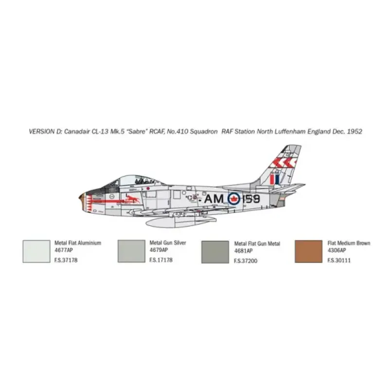 Сборная модель самолета Cборная модель 1:48 Самолет F-86E Sabre Италери 2799 1:48